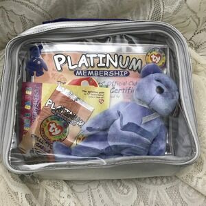 Ty Beanie Babies Official Club Platinum Edition Membership Case CLUBBY 11 opened
